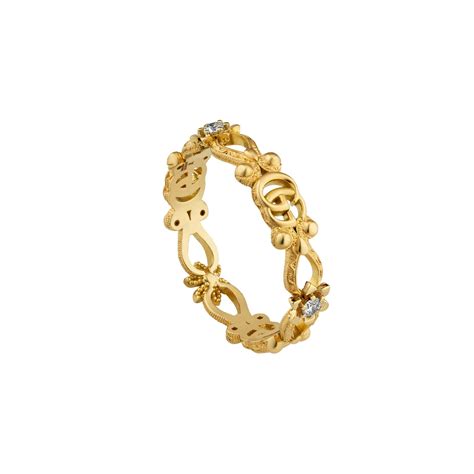 gucci flora 18k ring